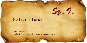 Szima Ilona névjegykártya
