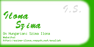 ilona szima business card